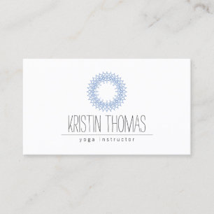 Bohemian Blue Sun Mandala Yoga Visitekaartje