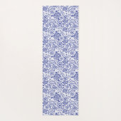 Bohemian Blue White Peacock Decoratief Yogamat (Achterkant)