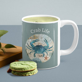 Bohemian Blues Crab Life Collectie Koffiemok