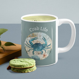 Bohemian Blues Crab Life Collectie Koffiemok