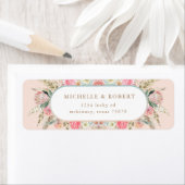 Bohemian Blush Bloemen Retouradres Label (Insitu)