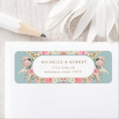 Bohemian Blush Bloemen Retouradres Label (Insitu)