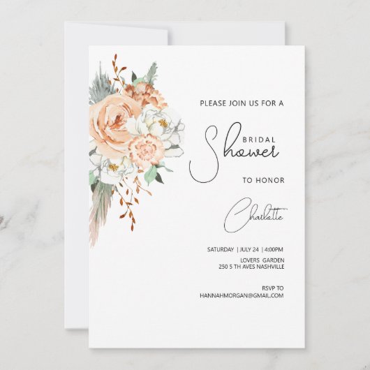 Bohemian Blush Brown groen, wit Kaart (Voorkant)