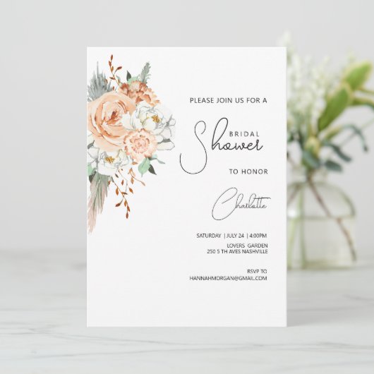 Bohemian Blush Brown groen, wit Kaart (Staand voorkant)