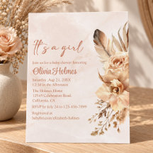 Bohemian Blush Pampas Grass Orchid Baby shower