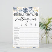 Bohemian Blush Vrijgezellenfeest Scattergories Gam (Staand voorkant)