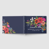 Bohemian Boeket - Navy Blue - Bruiloft Gastenboek (Volledig)