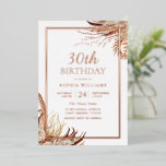 Bohemian Boho 30th Birthday Party Roos Gold Foil Folie Uitnodiging<br><div class="desc">Bohemian Boho 40th Birthday Party Roos Gold 30th Birthday Invitation Bekijk andere uitnodigingen in onze niche en nestwinkel</div>