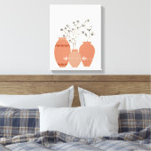 Bohemian Boho Art Abstracte stretched canvas Print (Insitu (Slaapkamer))