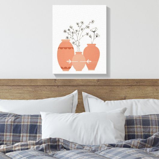 Bohemian Boho Art Abstracte stretched canvas Print (Insitu (Slaapkamer))