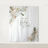 Bohemian Boho Baby Brunch Decor Achtergrond Wandkleed (Voorkant)