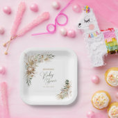 Bohemian Boho Baby shower Decor Paper Borden Papieren Bordje (Feest)