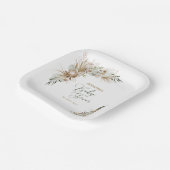 Bohemian Boho Baby shower Decor Paper Borden Papieren Bordje (Gebogen)