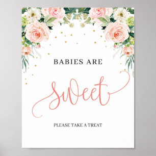 Bohemian boho blush floral greenery zoete gebaar poster
