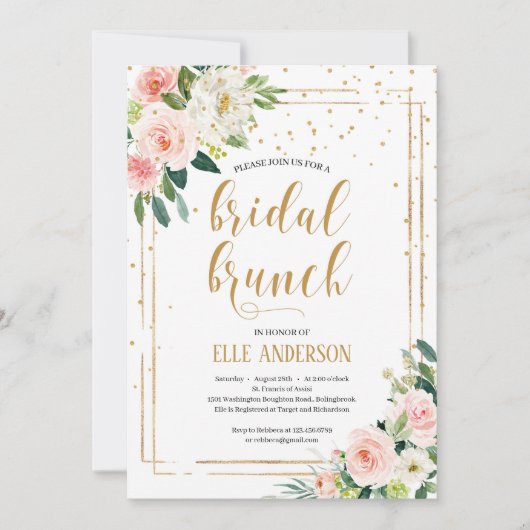 Bohemian boho Bridal Brunch Boho Uitnodiging (Voorkant)