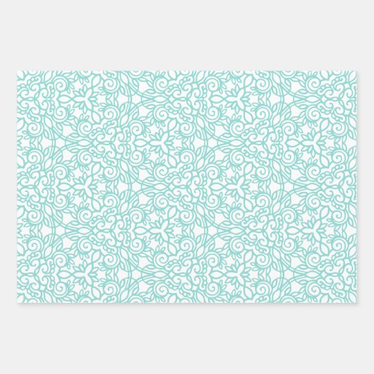 Bohemian Boho Chic Feather Pattern Inpakpapier Vel (Voorkant 2)