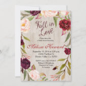 Bohemian Boho Floral Krans Uitnodiging (Voorkant)