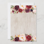 Bohemian Boho Floral Krans Uitnodiging (Achterkant)