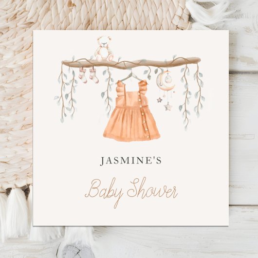 Bohemian Boho Kleding Meisje Baby shower Servet