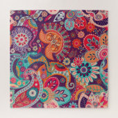 Bohemian Boho MOD Hippy Chic Flower Pattern Legpuzzel (Horizontaal)