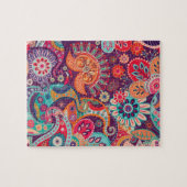 Bohemian Boho MOD Hippy Chic Flower Pattern Legpuzzel (Horizontaal)