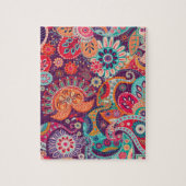 Bohemian Boho MOD Hippy Chic Flower Pattern Legpuzzel (Verticaal)