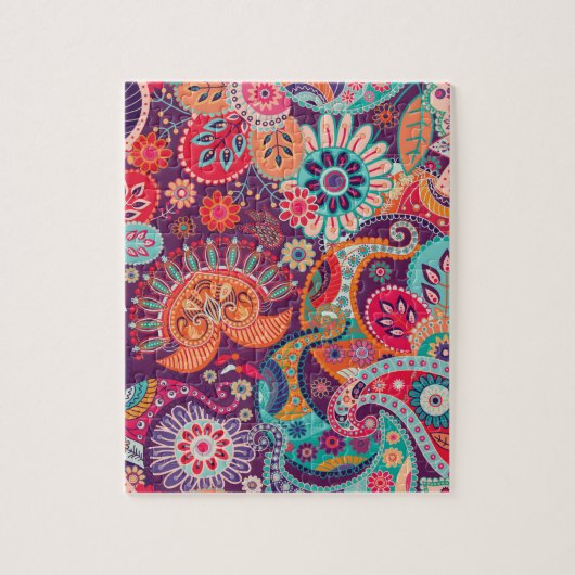 Bohemian Boho MOD Hippy Chic Flower Pattern Legpuzzel (Verticaal)