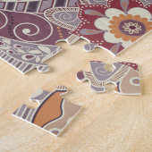 Bohemian Boho MOD Hippy Chic Flower Pattern Legpuzzel (Zijkant)