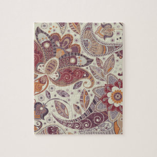 Bohemian Boho MOD Hippy Chic Flower Pattern Legpuzzel