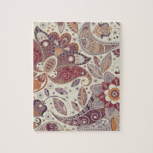 Bohemian Boho MOD Hippy Chic Flower Pattern Legpuzzel (Verticaal)