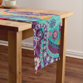 Bohemian Boho MOD Hippy Chic Flower Pattern Medium Tafelloper (Voorbeeld)