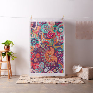 Bohemian Boho MOD Hippy Chic Flower Pattern Stof