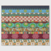 Bohemian Boho MOD Hippy Chic Pattern Cadeaupapier (Vlak)
