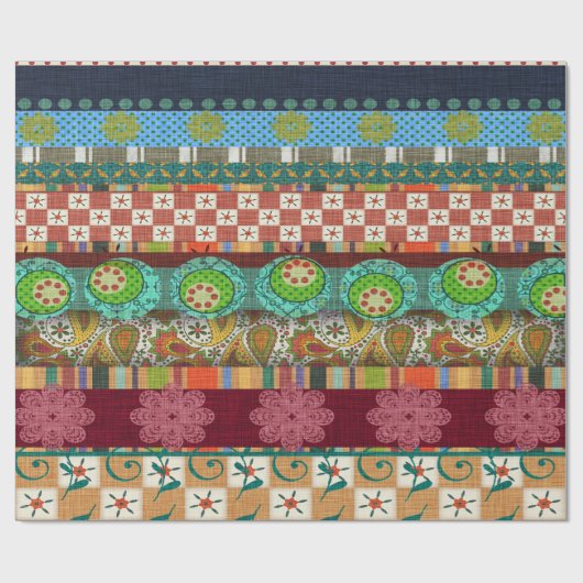 Bohemian Boho MOD Hippy Chic Pattern Cadeaupapier (Vlak)