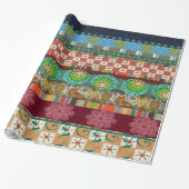 Bohemian Boho MOD Hippy Chic Pattern Cadeaupapier (Uitgerold)