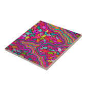 Bohemian Boho MOD Pattern Tegeltje (Zijkant)