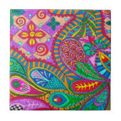 Bohemian Boho MOD Pattern Tegeltje (Voorkant)