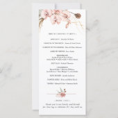 Bohemian Boho Orchid Wedding Ceremony Programme (Achterkant)