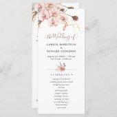 Bohemian Boho Orchid Wedding Ceremony Programme (Voorkant / Achterkant)