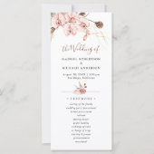 Bohemian Boho Orchid Wedding Ceremony Programme (Voorkant)