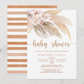 Bohemian Boho Pampas Grass Baby shower Kaart (Voorkant / Achterkant)