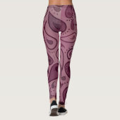 BOHEMIAN BOHO PINK PAISLEY YOGA PANTS LEGGINGS (Achterkant)