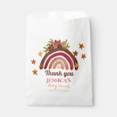 Bohemian Boho Regenboog Baby shower Aardse Schatti Bedankzakje (Voorkant)