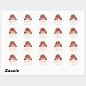 Bohemian Boho Regenboog Baby shower Aardse Schatti Ronde Sticker (Vel)