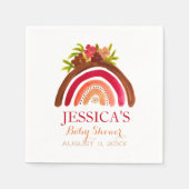 Bohemian Boho Regenboog Baby shower Aardse Schatti Servet (Voorkant)