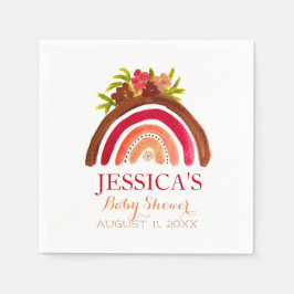 Bohemian Boho Regenboog Baby shower Aardse Schatti Servet