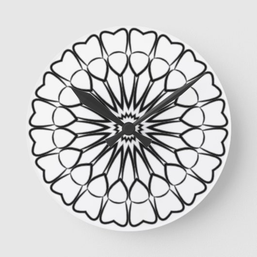 Bohemian boho romantisch Mandala Floral Round Pill Ronde Klok (Voorkant)