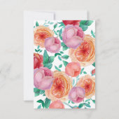 Bohemian Bold Bloemen Bruiloft RSVP Kaart (Achterkant)
