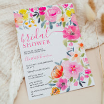 Bohemian bold floral waterverf vrijgezellenfeest