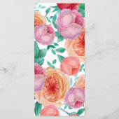 Bohemian Bold Floral Wedding Menu (Achterkant)